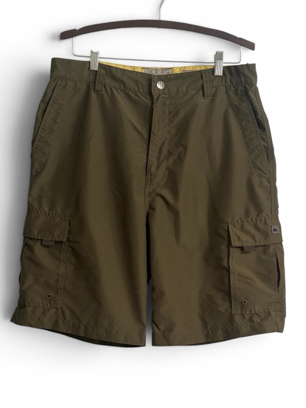 Quiksilver Olive Cargo Swim Utility Shorts 34